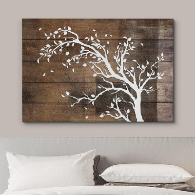 «Forest Tree Silhouette Country Farmhouse On»