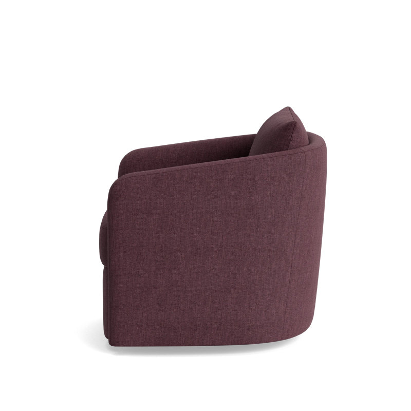 Astrid Swivel Chair, Performance Weave - Aubergine