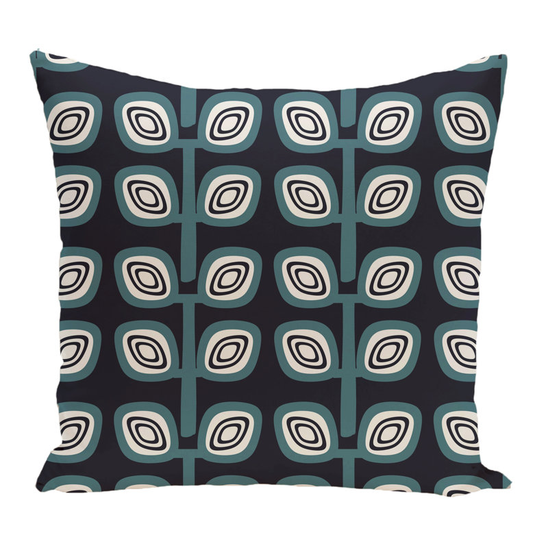 Geometric Reversible Throw Pillow, Navy