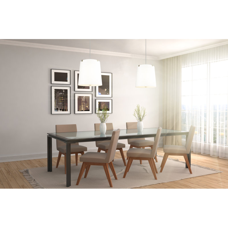 Luminaire suspendu 6 lumières Regene en nickel brossé, Nickel brossé