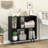 Open Shelf Bookcase Mid Century Modern Cube Bookshelf With 4 Compartments-1785711246