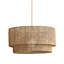 Luminaire suspendu en rotin lumineux à 1 lumière tissé à la main et à intensité variable pour îlot de cuisine, cuisine, salle à manger, salon, chambre à coucher, couloir ou patio couvert dans un style moderne, campagnard et bohème-110924360-96765869