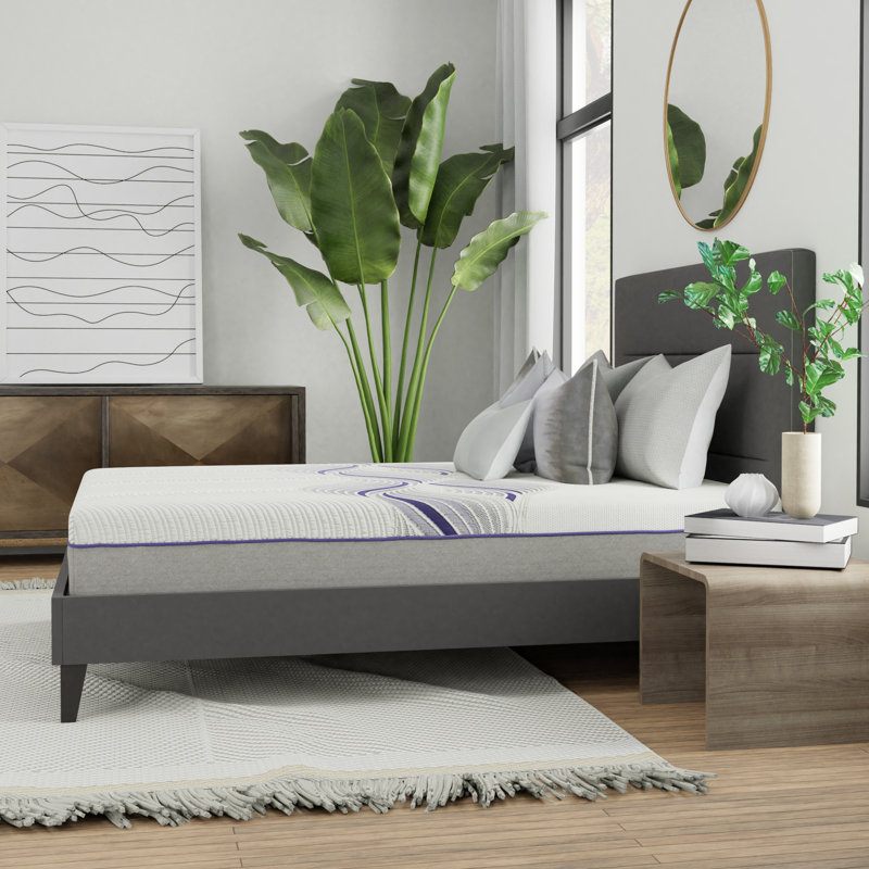 Matelas ferme en mousse viscoélastique imprégnée de gel 10 po - Sleep by Wayfair ™, Très grand californien