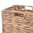Two 12-Inch Square Handmade Wicker Baskets - Foldable Storage Bins with Handles