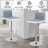 Plouffe Swivel Upholstered Adjustable Height Counter Stool with Metal Frame
