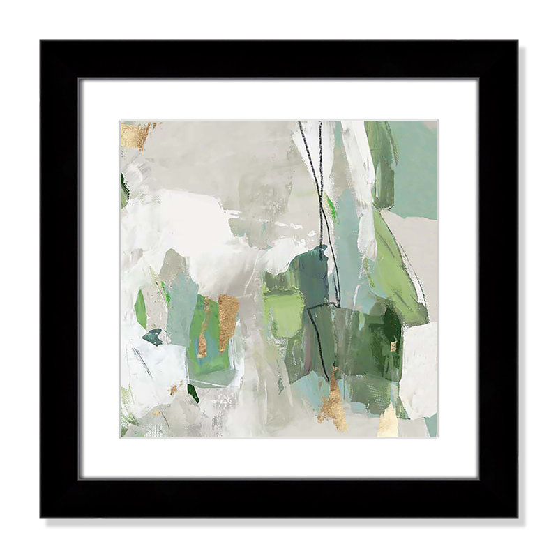 Enchanted Emerald II Print by Tom Reeves, 18.5" H x 18.5" W x 1.25" D, Black Cube Framed