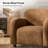 Crestino Berken 35'' Wide Lamb Wool Upholstered Teddy Armchair with Solid Wood Legs-218850775