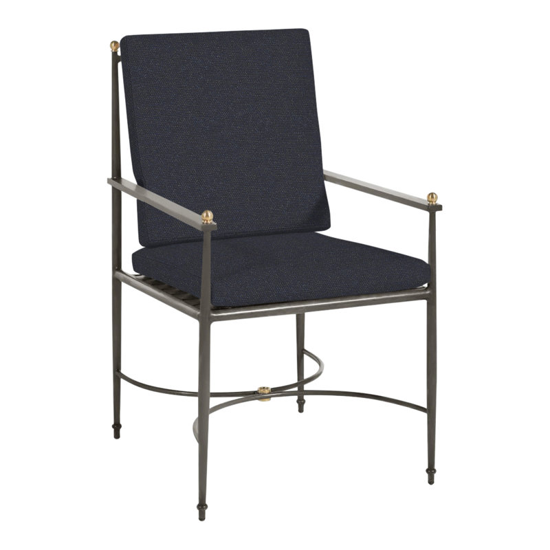 Roma Patio Chair with Cushions, No Welt, Perigold Play Navy