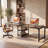Zina 90.55'' W Rectangle Double Computer Desk-1301741940