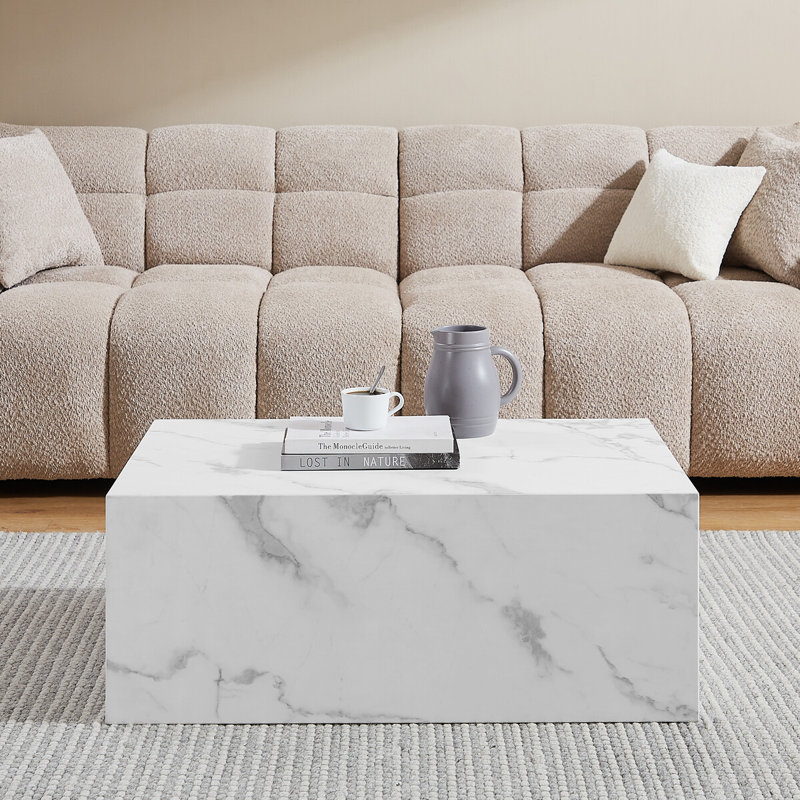 Cherisse Enclosed Coffee Table, White