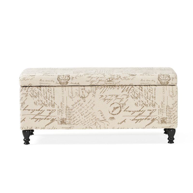 Beige avec revêtement en lin, structure en bois, siège de rangement coloré, décontracté et fonctionnel, tissu, aspect contemporain