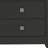 Normant 24" Black Wood Two Drawer Nightstand