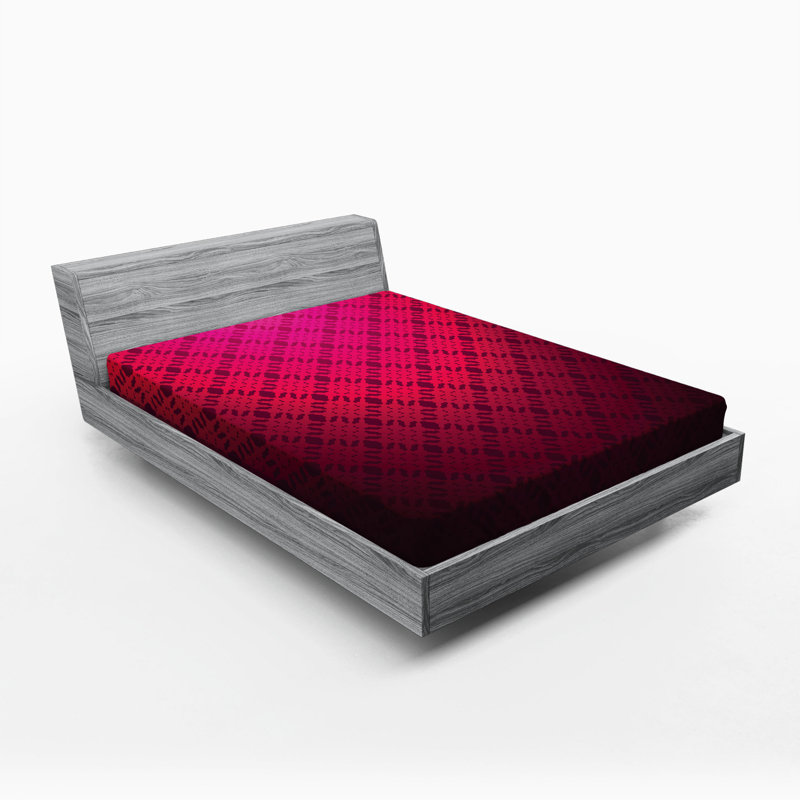 Microfiber Geometric Fitted Sheet, Full/Double Fitted Sheet