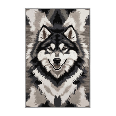 Washable Alaskan Malamute Dogs Area Rug