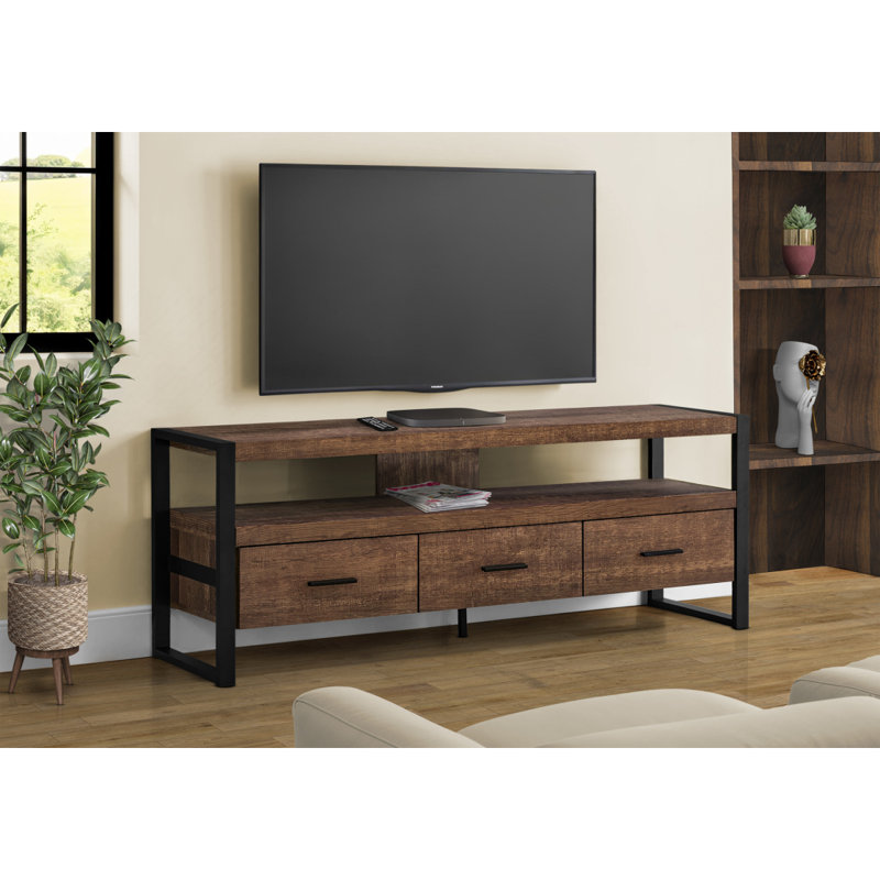 Hallatrow TV Stand for TVs up to 65", Brown/Black