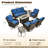 Cracraft 8-Piece All-Weather Wicker Patio Furniture Set With 42” Fire Pit Table, Deep Seating Sofa & Swivel Rocker Chairs For Backyard, Patio & Poolside Evenings-947717393-947717407