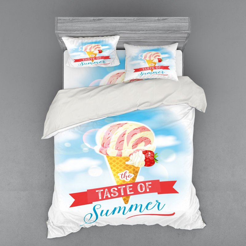 Ensemble de housse de couette crème ice