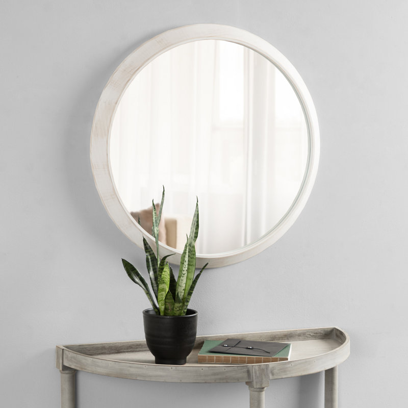 Miroir d'appoint Jakavion Farmhouse, Blanc