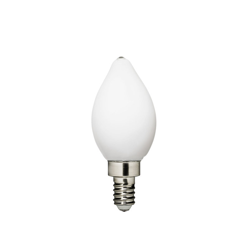 Visual Comfort & Co. LED Torpedo shape 4W 2700K Soft White E12 Candelabra base Frosted light bulb, 2700 Kelvins