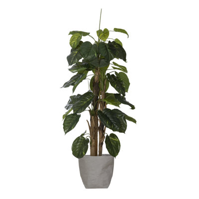 Panama 66'' Faux Giant Golden Pothos in Ecopaper Pot Liner