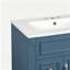 Meuble-lavabo 24 po avec lavabo en céramique, petite armoire de salle de bain moderne, 2 tiroirs et tablette réglable
