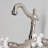 Kingston Brass Heritage Double-Handle 3-Hole Wall-Mount Bridge Kitchen Faucet with Brass Sprayer-93672746