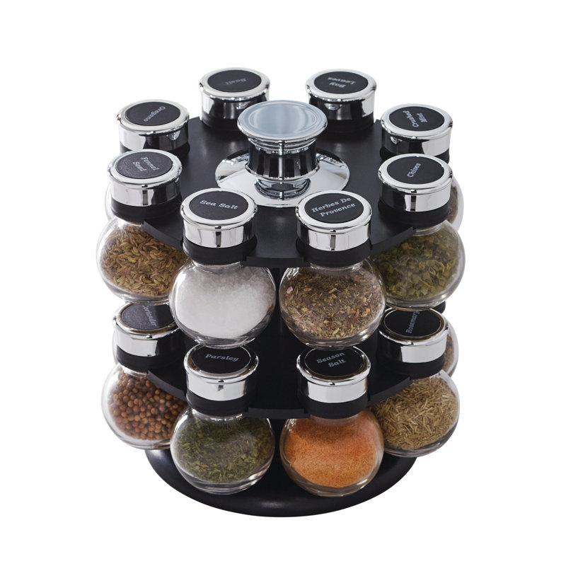 Freestanding Spice Jar & Rack Set