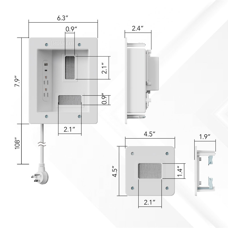 Ensemble de cache-câbles avec USB