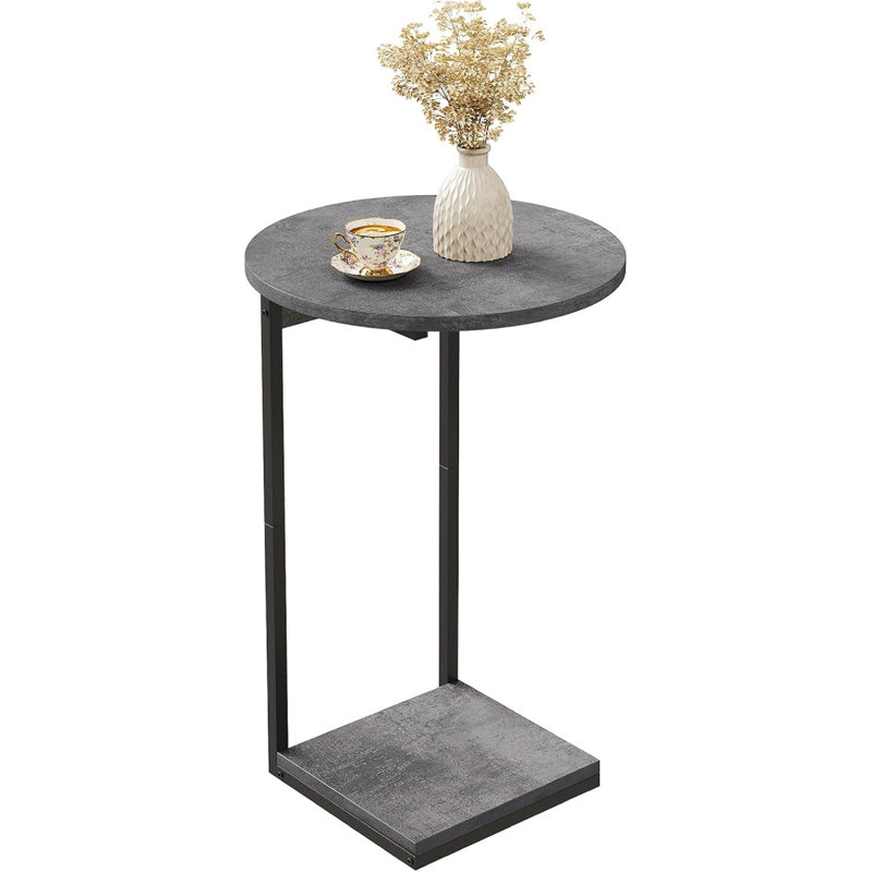 Table de bout Merilee, Gris, H 25,69 po x l 15,35 po x P 15,35 po