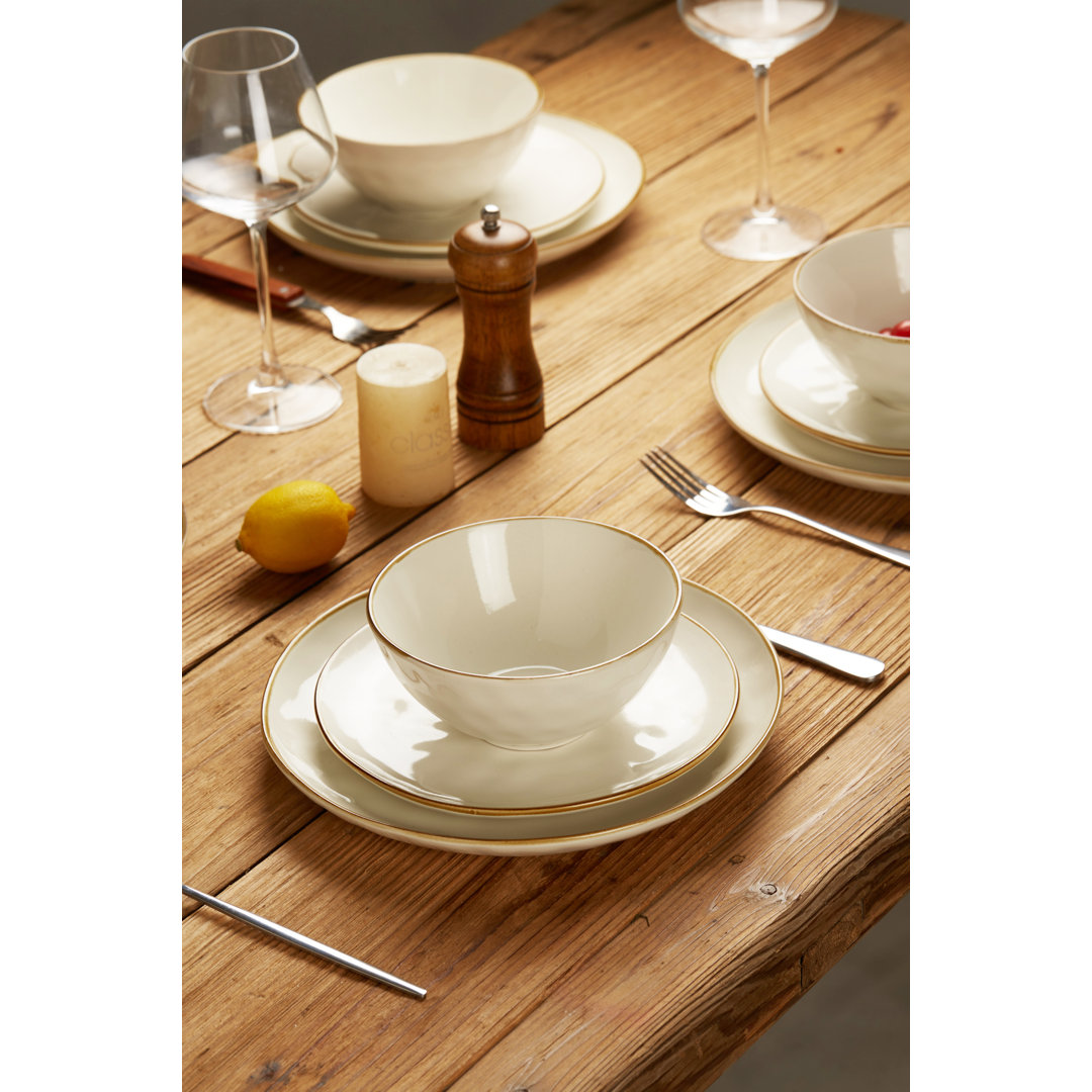 18 Piece Stoneware Dinnerware Set - Service for 6