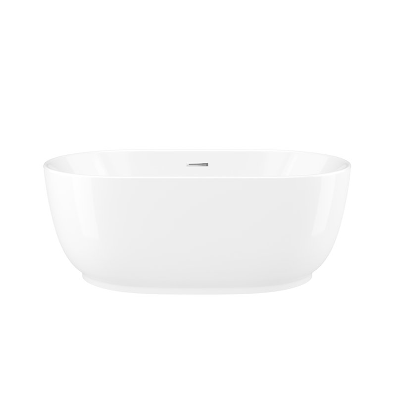 59" X 31.5" Freestanding Soaking Acrylic Bathtub