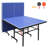 8Ft Mid-Size Table Tennis Table Foldable & Portable Ping Pong Table Set For Indoor Games With Net, 2 Table Tennis Paddles And 3 Balls