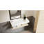 Lavabo de salle de bain mural en résine matte blanc mat 47,2 po x 19,6 po Badeloft WT-05-A-M-35943849