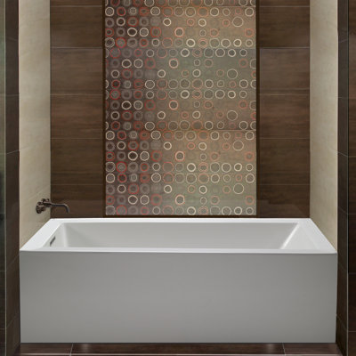 Cameron 3 Alcove Soaking Acrylic Bathtub - 66 x 32
