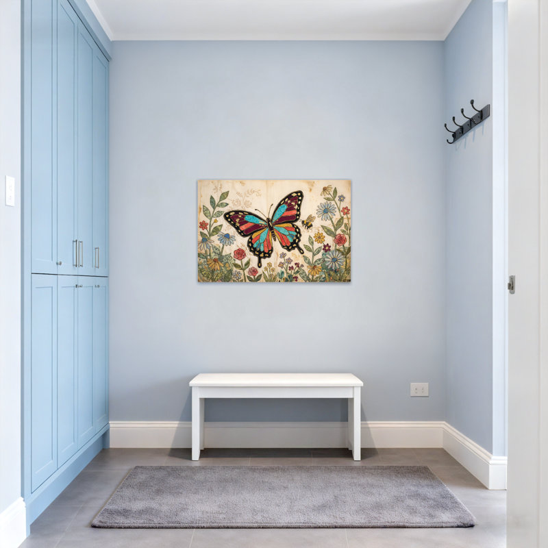 Reproduction d'art sur toile, animaux, papillons, fleurs, abeilles