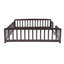 Grand lit en bois de pin Nestled avec garde-corps et peinture écologique-134545999