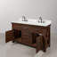 Meuble-lavabo de 60 po en terre de Sienne rustique avec robinet Aberdeen-83920575
