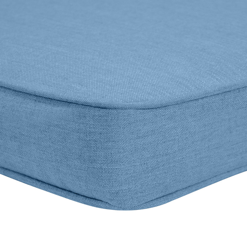 Coussin de siège Jayapura Sunbrella® intérieur / extérieur, Tissage uni Sunbrella® océan, L 65 po x P 18 po