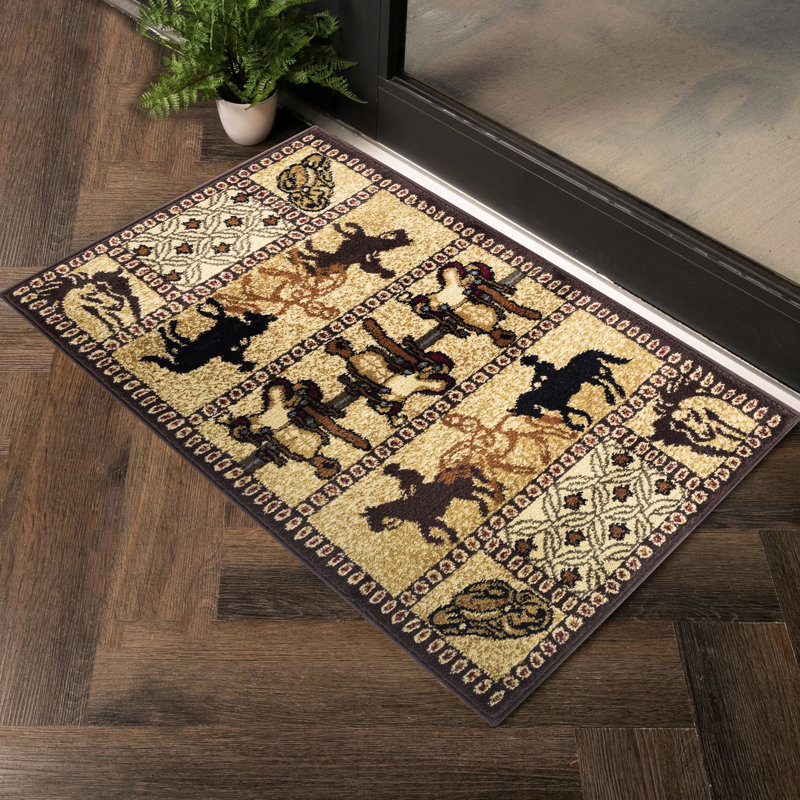Beige Polypropylene Rug, 24" X 36", Ideal For Living Spaces 2 Ft 3 Mat, To, Rectangle 2' x 3'1"