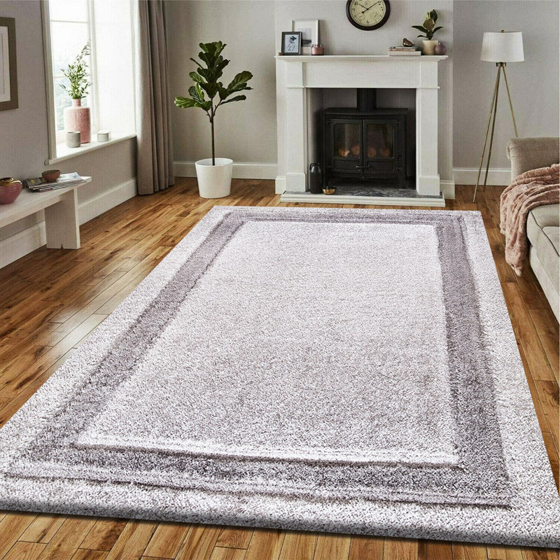 Yettem Solid Colour Shag Area Rug, Rectangle 120 x 170cm