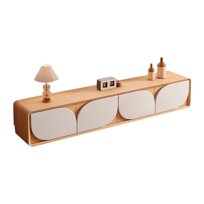 Meuble télé Modern Burlywood, H 14,37 po x L 78,74 po x l 15,75 po