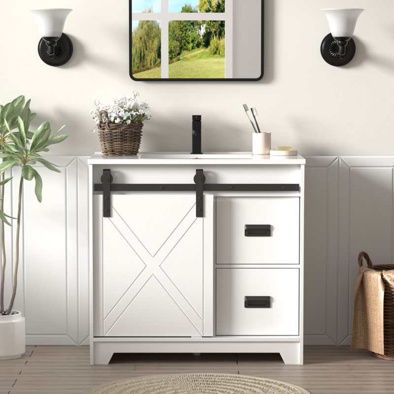 Meuble-lavabo 36 po Modern, Blanc