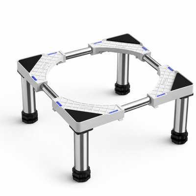 Mini-socle de réfrigérateur avec base de support de machine à laver réglable de 4 pieds pour base de support de réfrigérateur et de sécheuse portative de 7,9 po à 9,1 po (blanc)