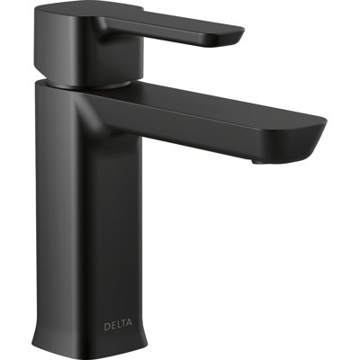 Robinet de salle de bain moderne noir mat, robinet de lavabo monotrou pour meuble-lavabo, ensemble de drain à pression, noir mat