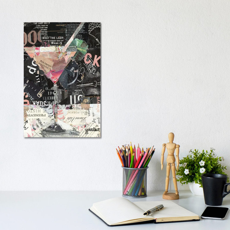 Pink Martini by Jamie Pavlich-Walker - Wrapped Canvas Painting, 20.32 cm H x 30.48 cm W