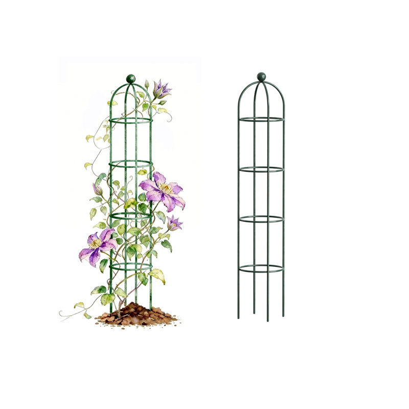 Treillis de jardin rond en métal, 6,4 pi