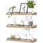 3 tablettes flottantes brun clair