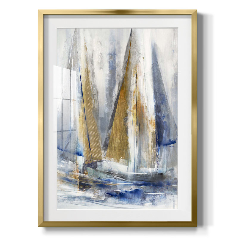 Vront II, Papier avec cadre doré, Blanc