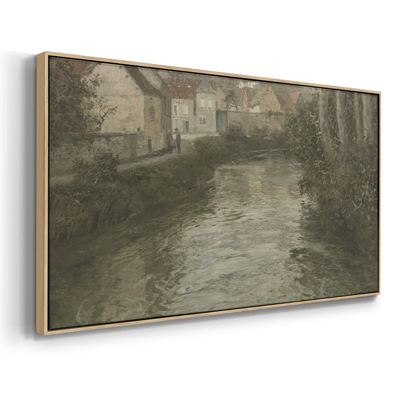 Série paysage - DCCCLXV- Toile tendue avec châssis tendue, prête à être accrochée, H 21 po x l 41 po, Naturel
