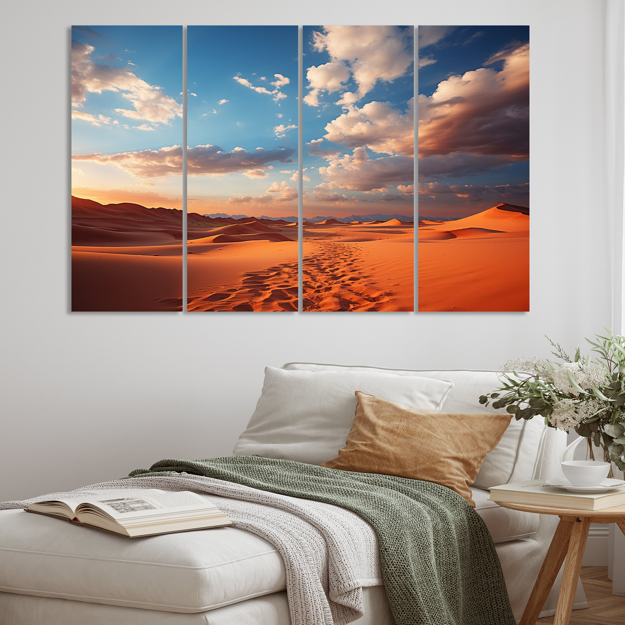 Union Rustic Sahara Desert Multiple Countries II On Canvas 4 Pieces ...